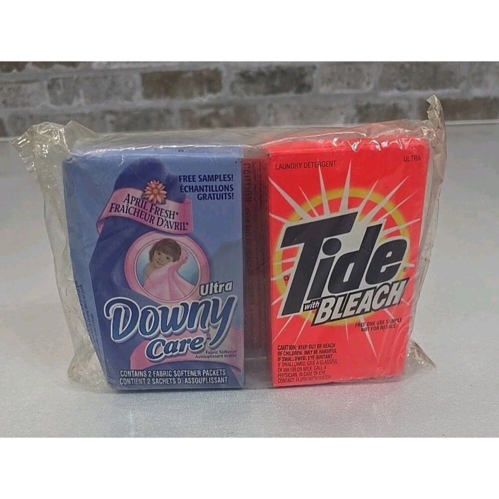 Vintage Tide With Bleach 1998 And Downy 1999 Sample Boxes